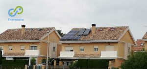 instalación de placas solares en casa de Rocafort, Valencia. Enersoste Energías Renovables