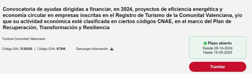 Ayudas empresa turística de la comunitat valenciana Enersoste