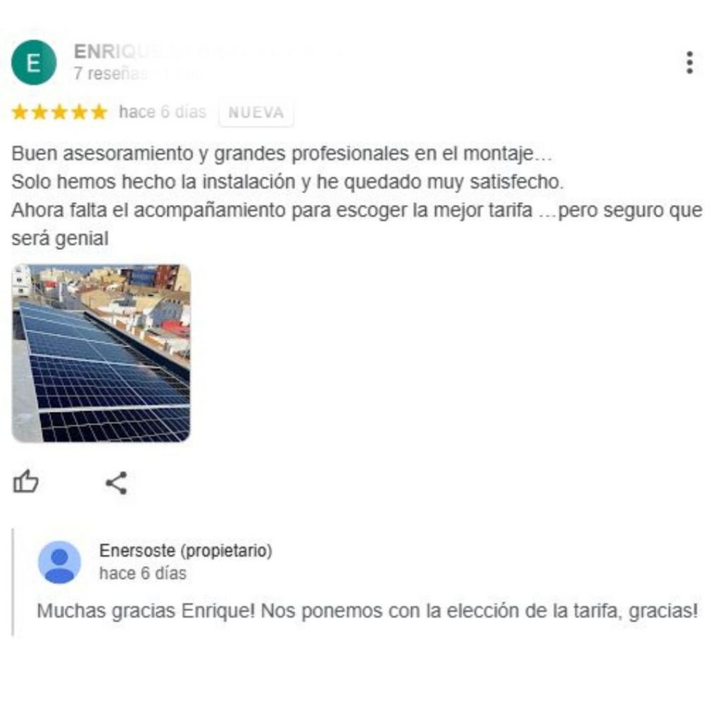 Reseña placas solares en Almusafes